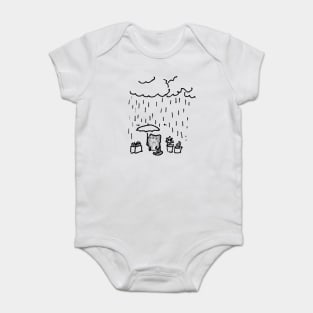 rain cat Baby Bodysuit